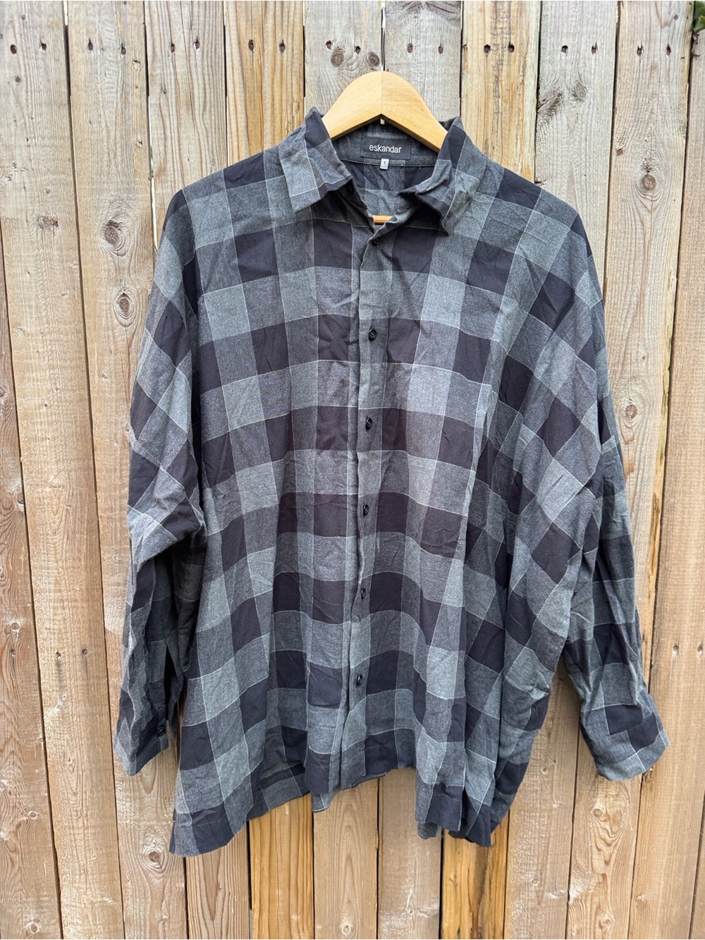 eskandar oversized Plaid Relaxed Shirt